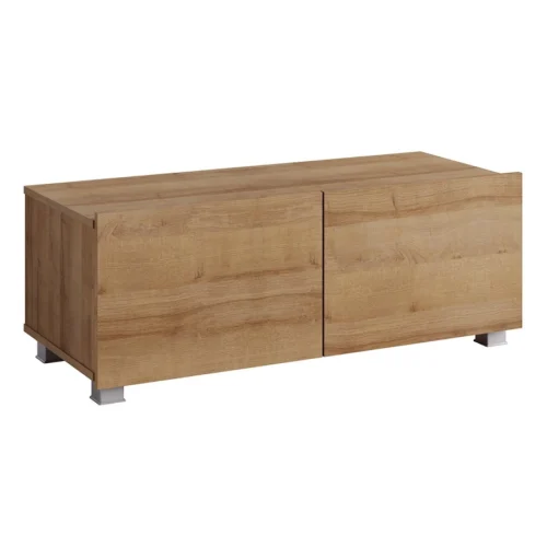 CALABRINI TV cabinet, 100 cm, golden oak color, with hanging option, minimalist design, simple shapes, suitable for any interior