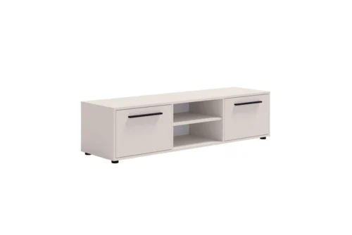 Maxione TV cabinet, 150 cm, beige, simple design, minimalist and versatile TV cabinet with shelf