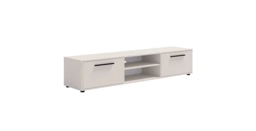 Maxione TV cabinet, 190 cm, beige, spacious TV cabinet in classic style, simple design, universal colors