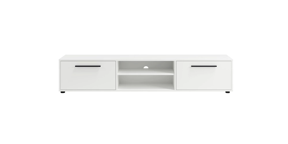 Maxione TV cabinet, 190 cm, white, spacious, classic style, simple design, universal colors - Image 4