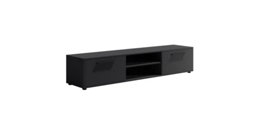 Maxione TV cabinet, 190 cm, black, spacious, classic style, simple design, universal colors