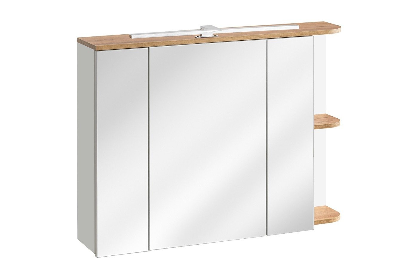 Bathroom cabinet with mirror, 90 cm, Platinum