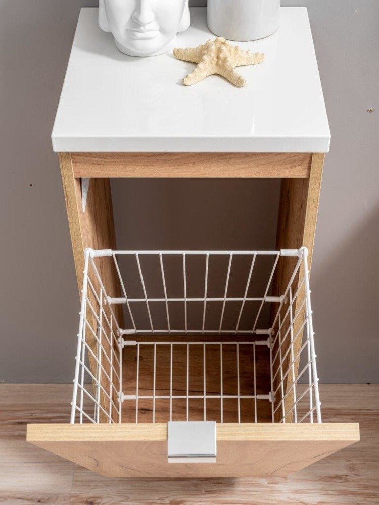 Low oak cabinet with basket "Capri" 811 - Image 5