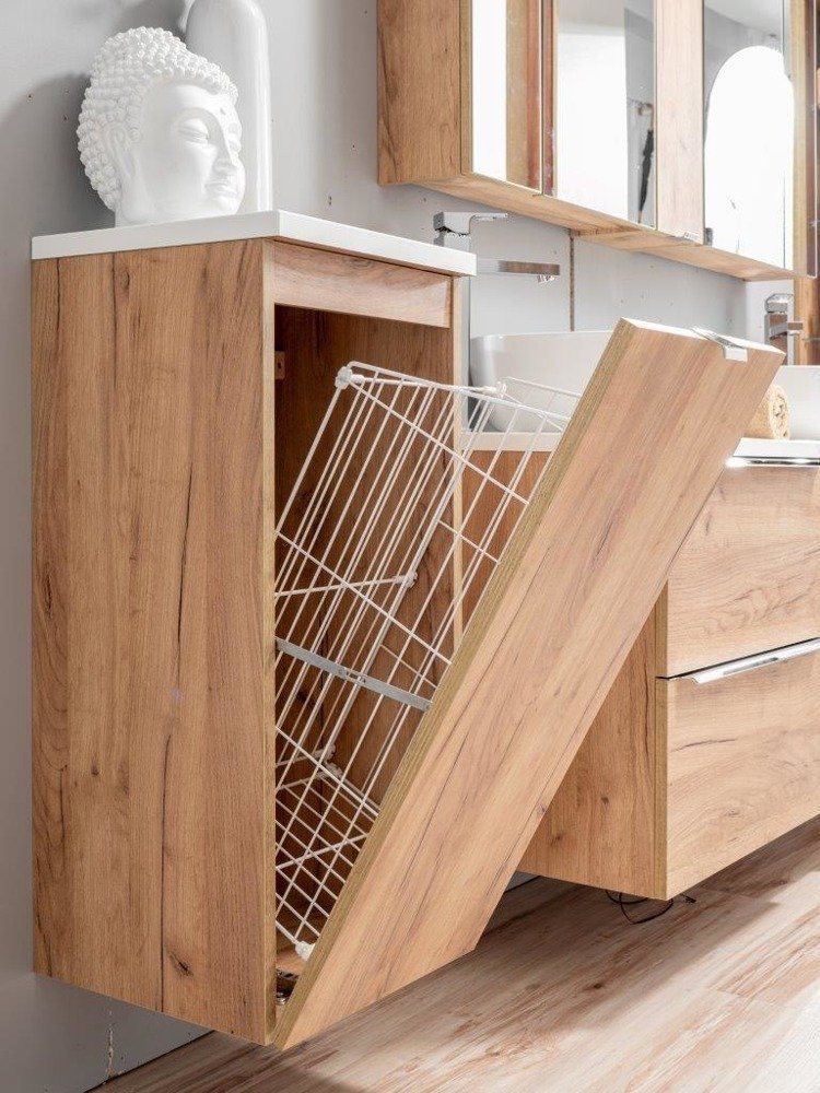 Low oak cabinet with basket "Capri" 811 - Image 6