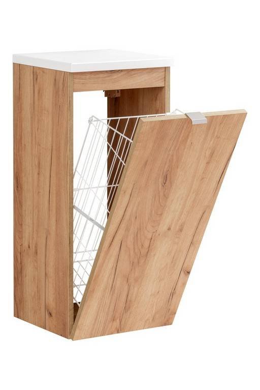 Low oak cabinet with basket "Capri" 811 - Image 3