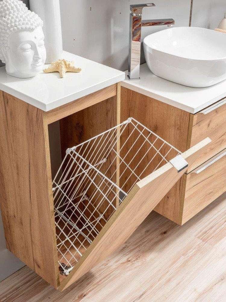 Low oak cabinet with basket "Capri" 811 - Image 4
