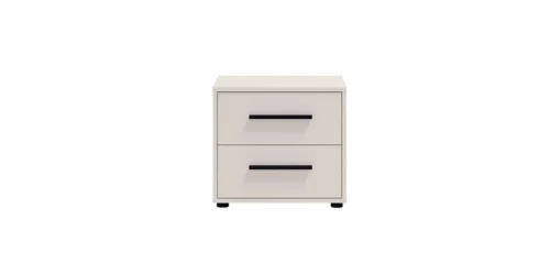 Maxione beige bedside table, elegant cabinet with drawers for the bedroom, functional furniture with a timeless design