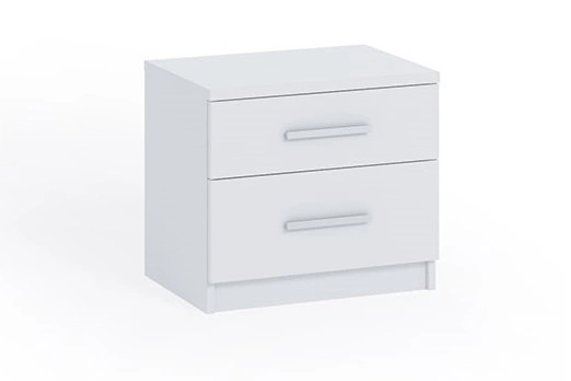 White bedside table with drawers "Rico" - a functional, timeless design piece of furniture, the perfect table for the bedroom