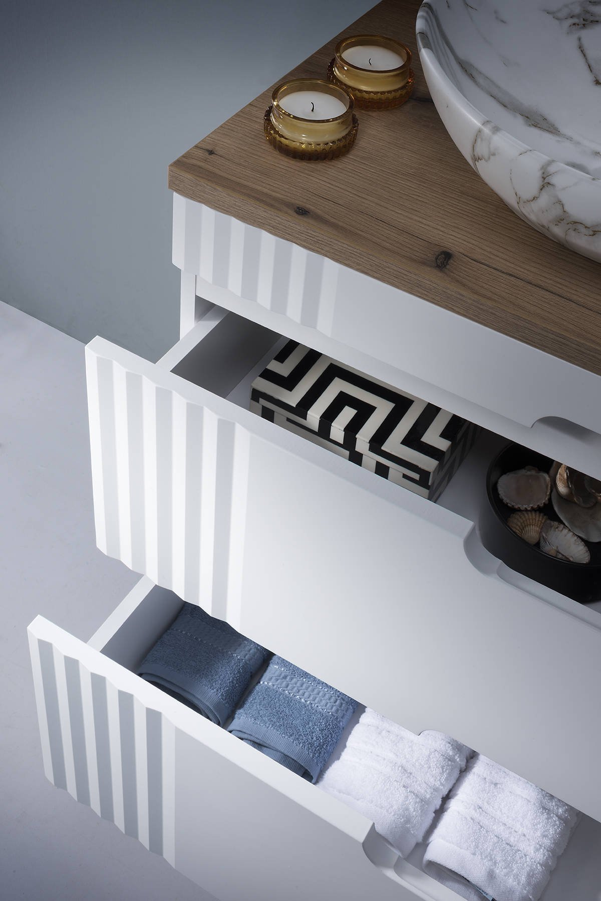 Washbasin cabinet 100 cm FIJI WHITE - Image 6