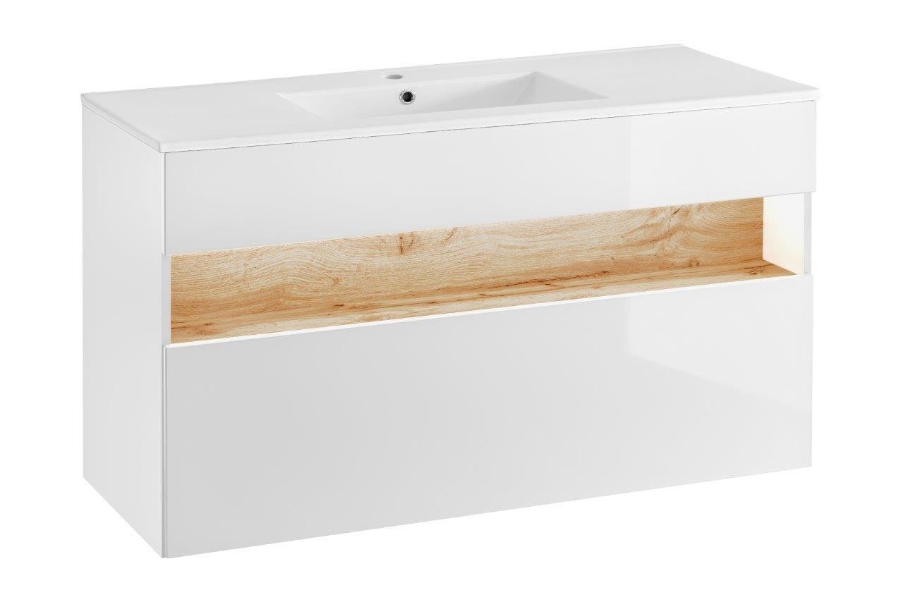 Bahama white 120 cm washbasin cabinet - Image 3