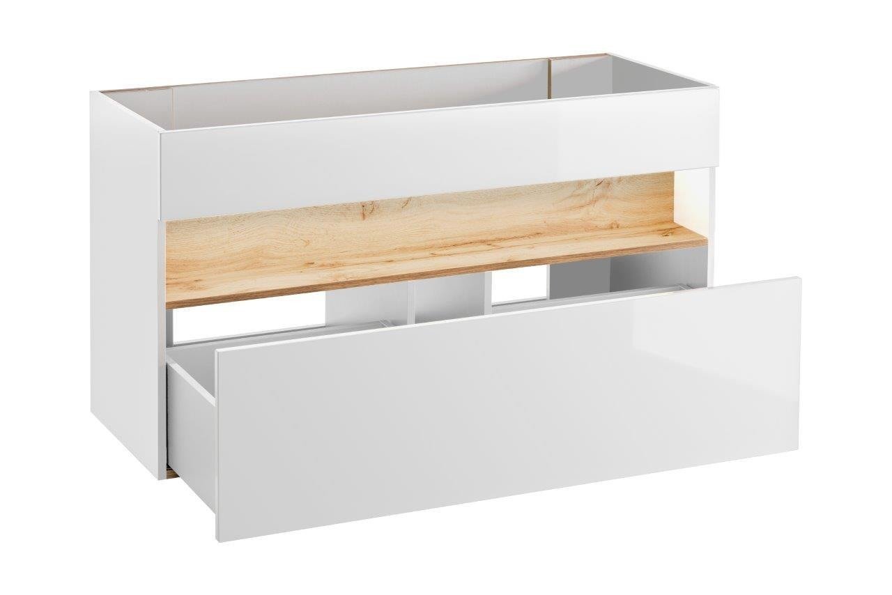 Bahama white 120 cm washbasin cabinet - Image 2