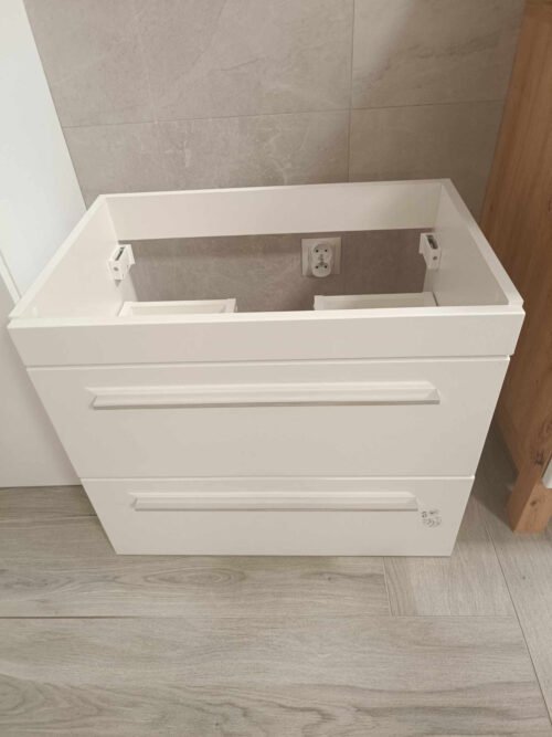 60 cm Twist White washbasin cabinet_01