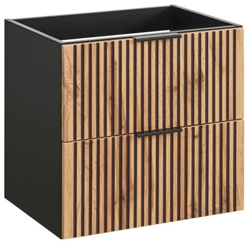 60 cm Xilo black Wotan washbasin cabinet