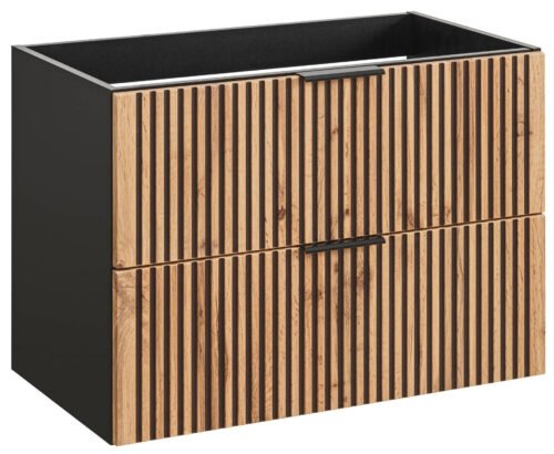 80 cm Xilo black Wotan washbasin cabinet