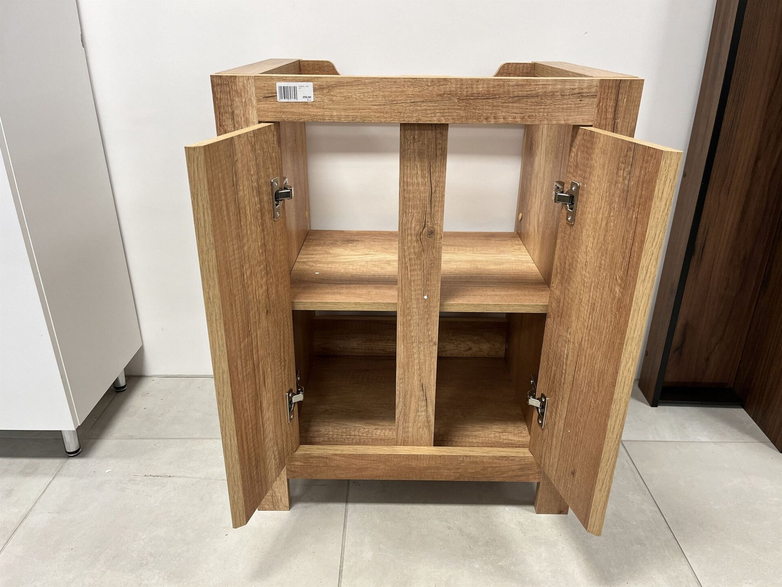 Classic oak washbasin cabinet 60 cm 2D_01 - Image 2