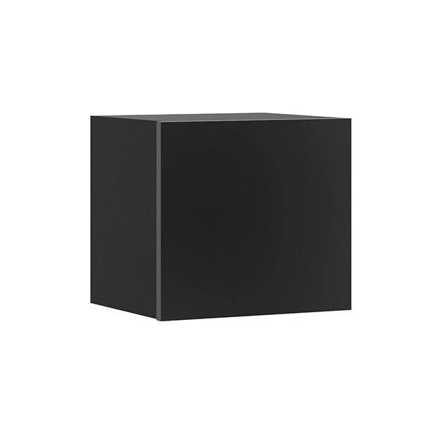 CALABRINI wall cabinet, 34 cm, glossy black, minimalist design, stylish cabinet for the living room, simple shape, suitable for any interior