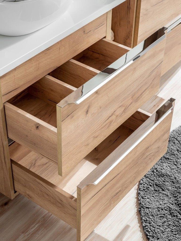 Capri oak wall mirror cabinet 843 - Image 7