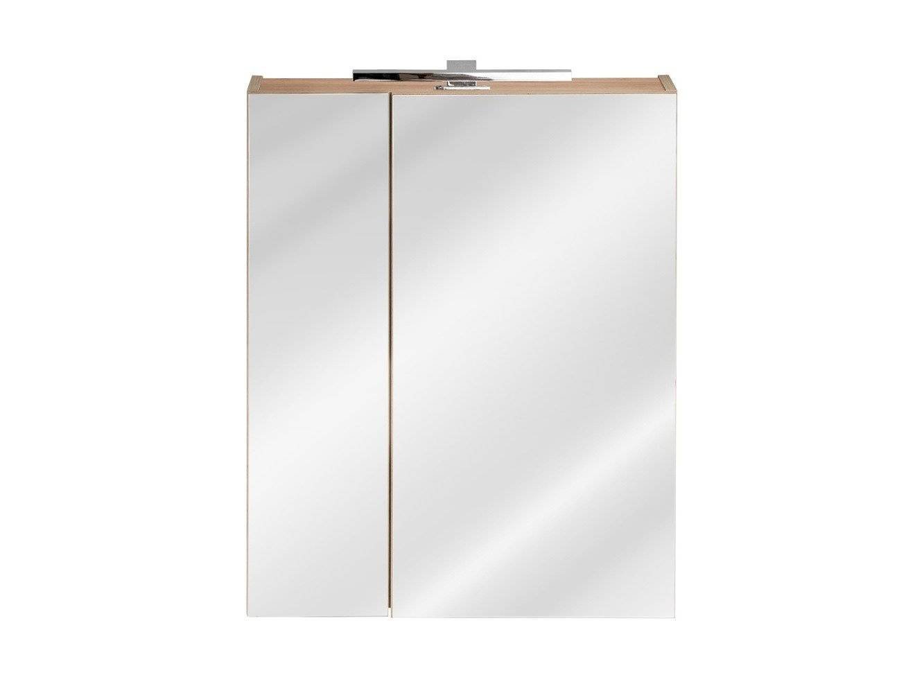 Wall cabinet with mirror and lighting, oak "Capri 842" - Image 2