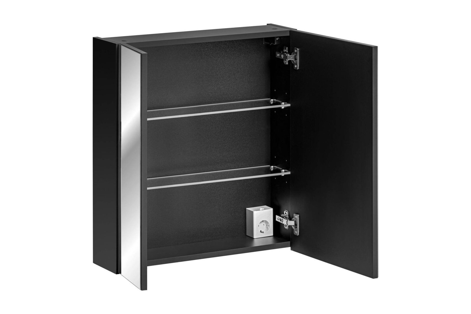Mirror cabinet, 60 cm, Santa Fe, black - Image 4