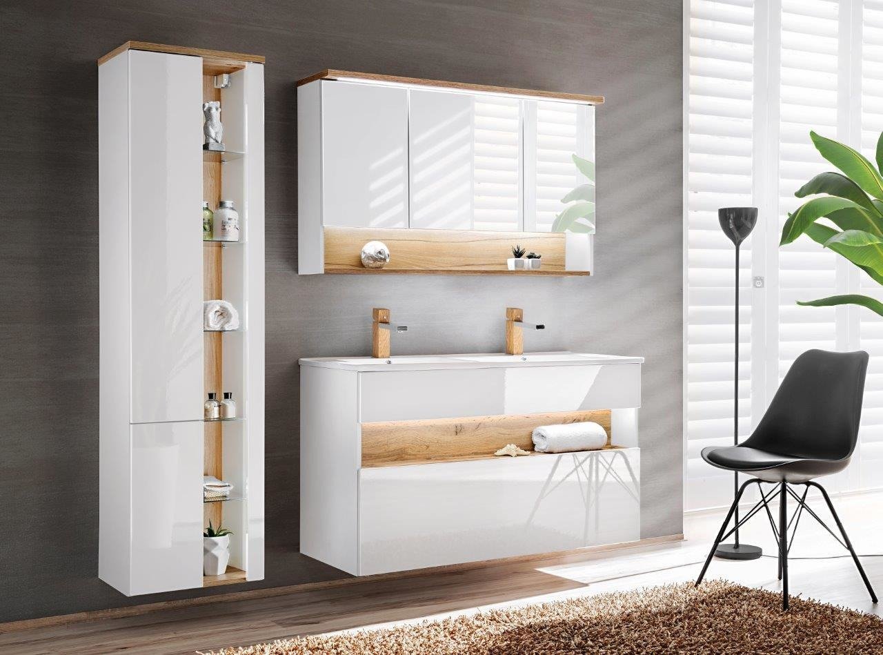 Bahama white mirror cabinet 120 cm - Image 4