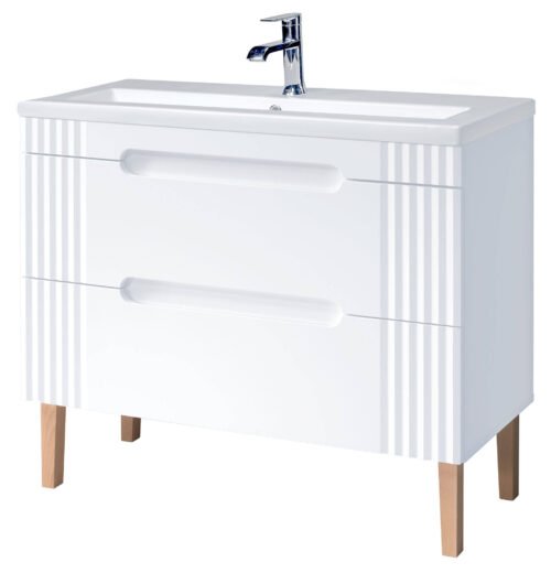 Cabinet with washbasin 100 cm FIJI WHITE