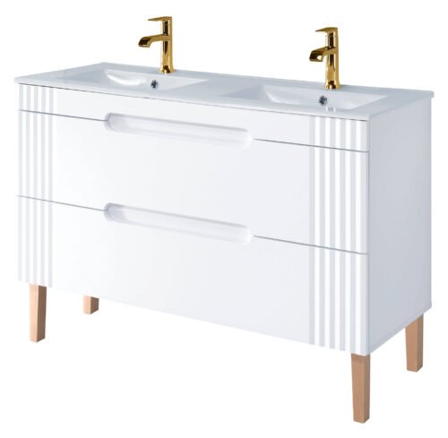 Cabinet with washbasin 120 cm FIJI WHITE