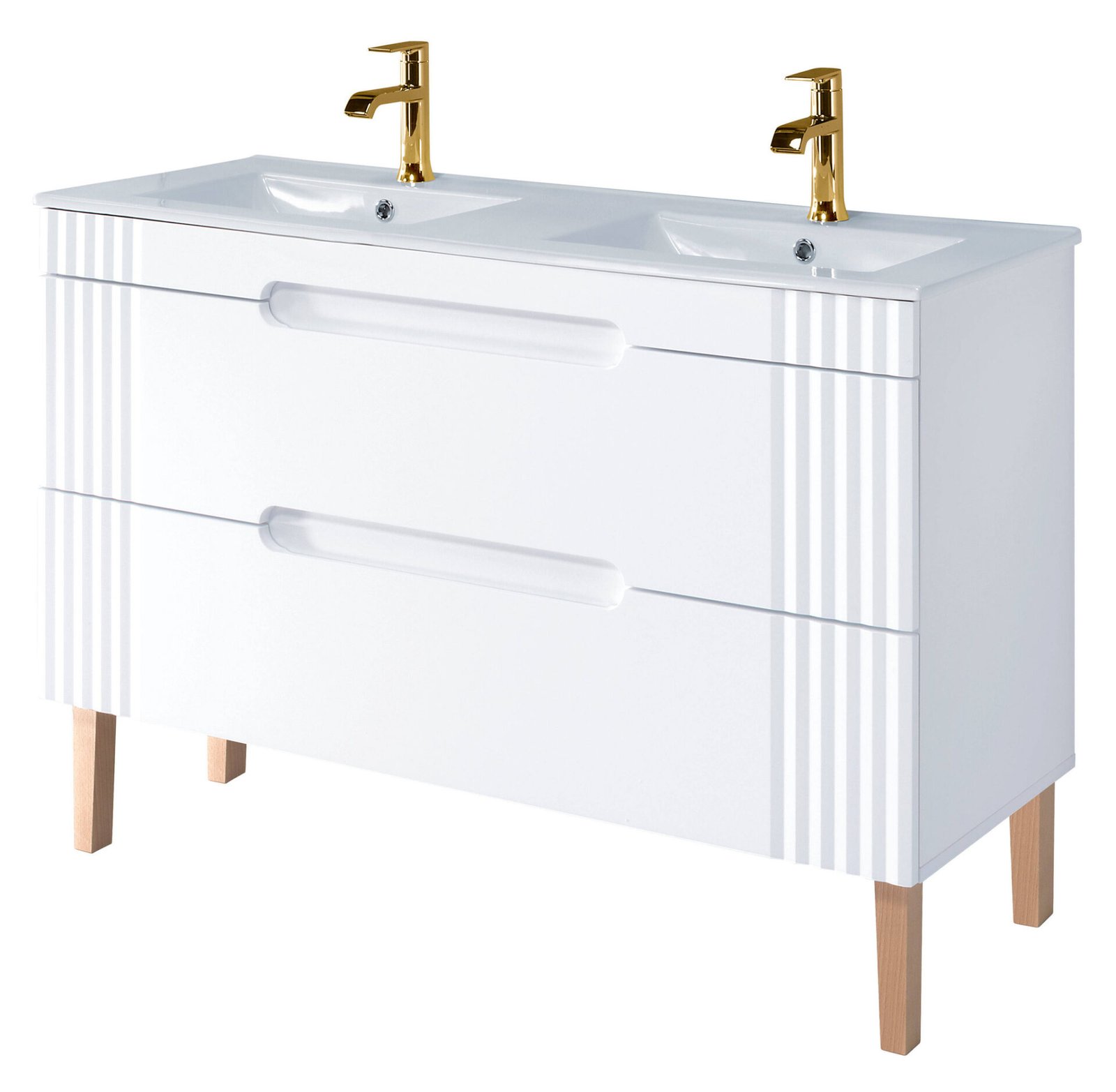 Cabinet with washbasin 120 cm FIJI WHITE