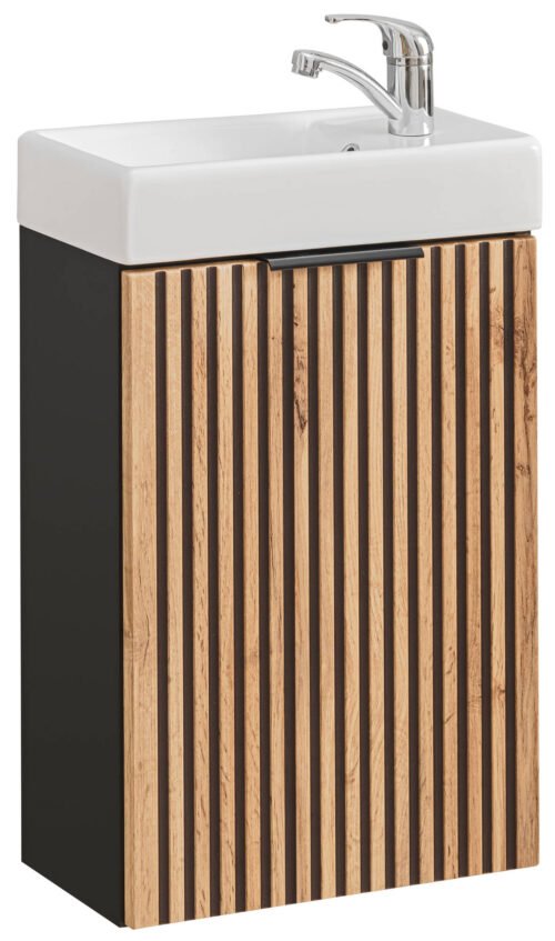 Xilo black Wotan 40 cm washbasin cabinet