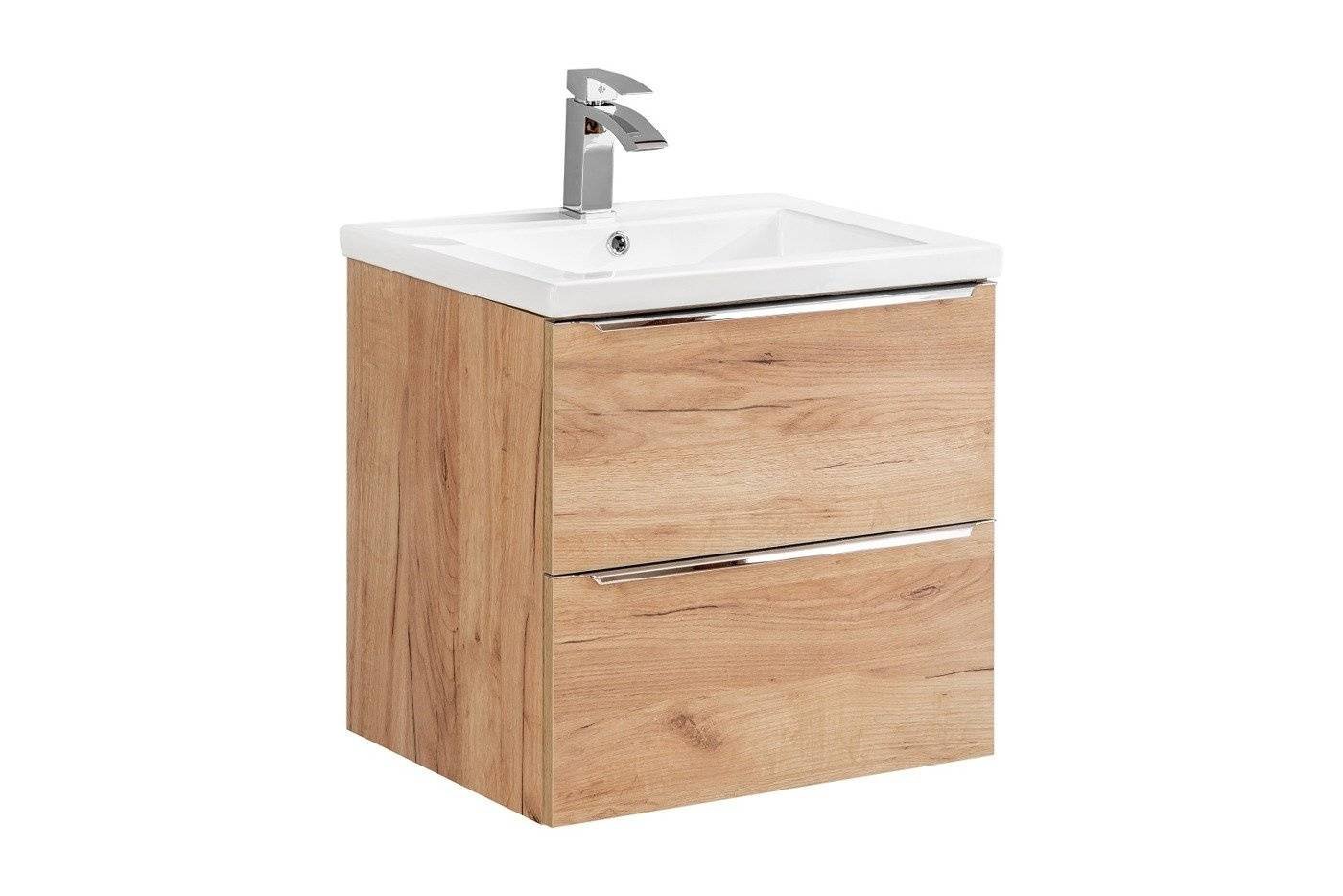 Vanity unit with washbasin 60 cm, oak "Capri 820"