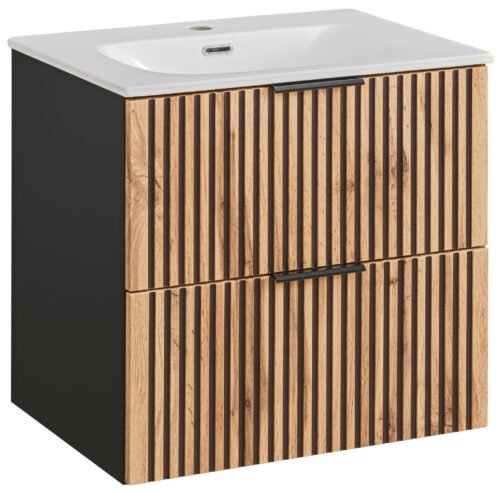 Xilo black Wotan 60 cm washbasin cabinet