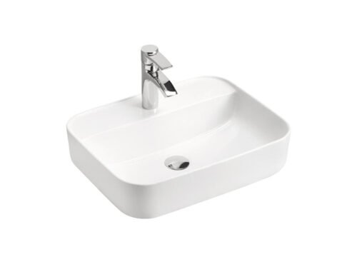 Ceramic countertop washbasin UM-6289 MAGIC 50, glossy white