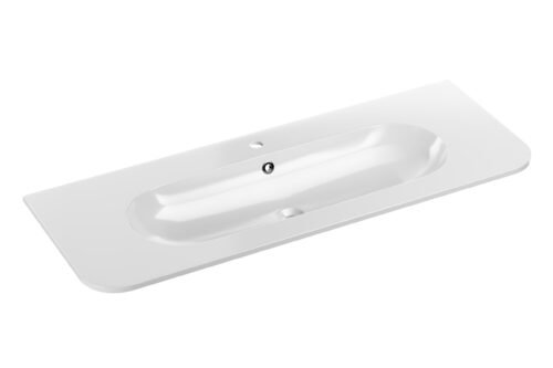 Vanity washbasin 120 cm, PURE WHITE FLASH UM 120-46, glossy white
