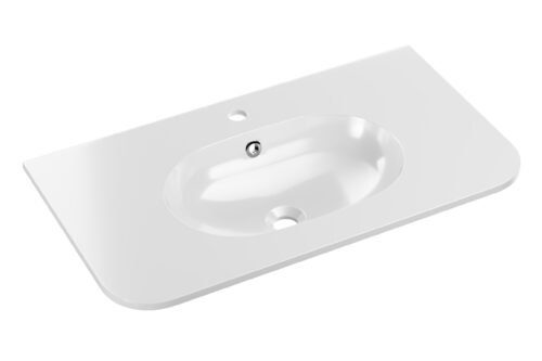 Vanity washbasin 80 cm, PURE WHITE FLASH UM 80-46 White glossy color