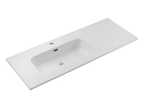 Ceramic furniture washbasin 120 cm left GO 2 120CM L DP E-8095-120L glossy white