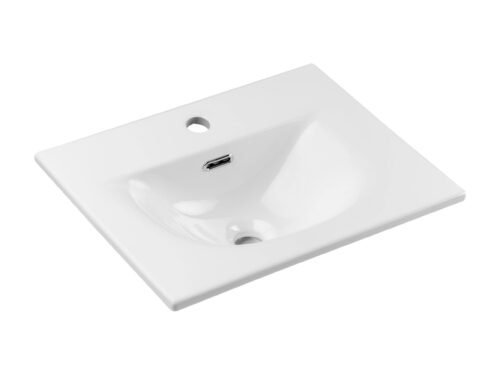 Ceramic washbasin for furniture, 50 cm, SKY 3 E-8099-3-50, glossy white