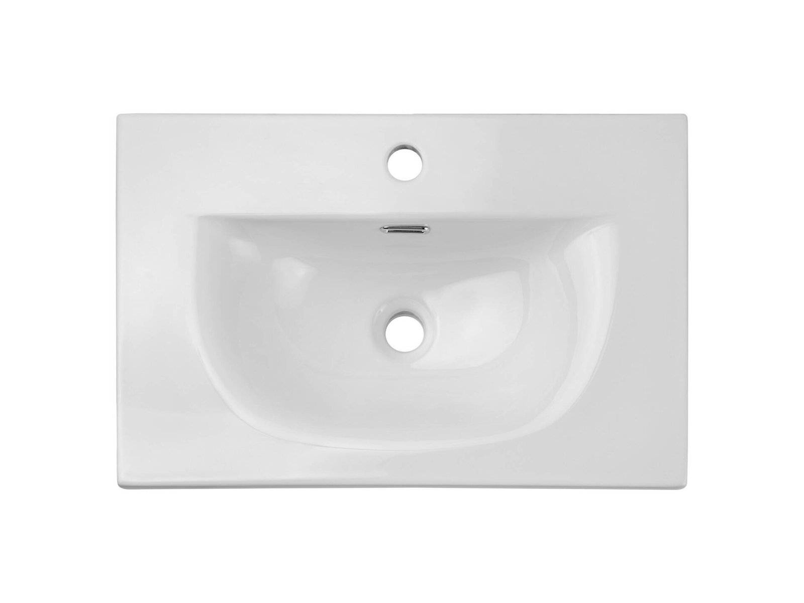 Ceramic washbasin for furniture, 60 cm, SKY 3 E-8099-3-60, glossy white - Image 3