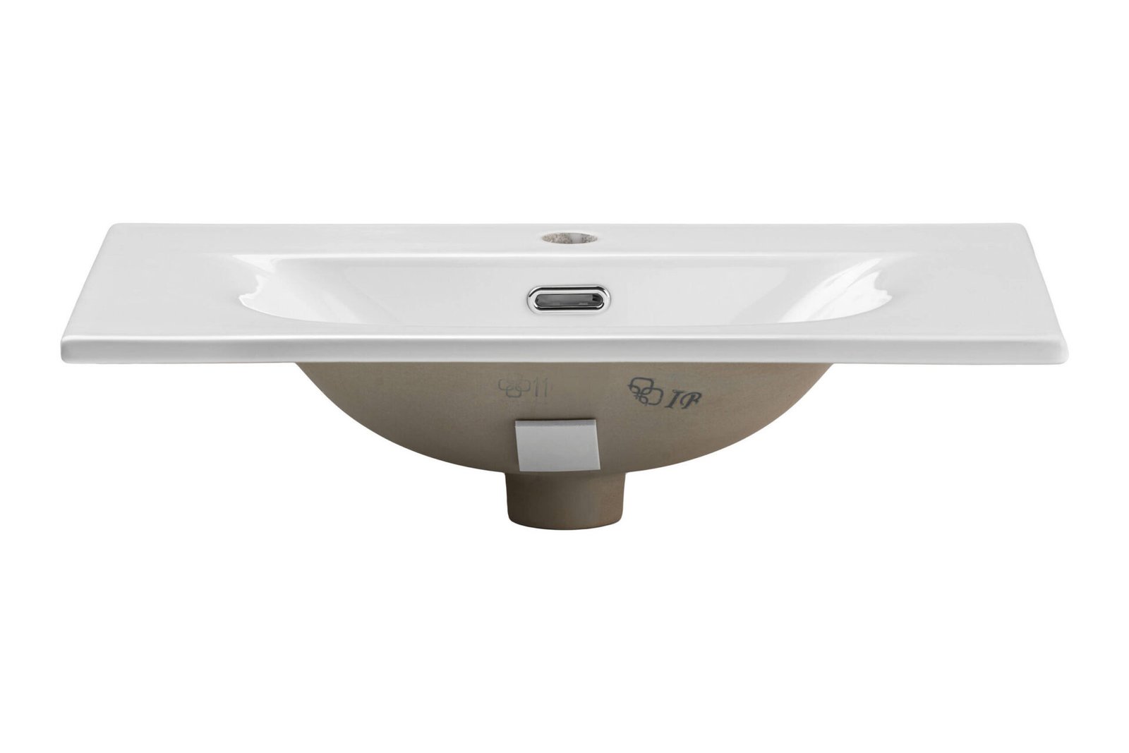Ceramic washbasin for furniture, 60 cm, SKY 3 E-8099-3-60, glossy white - Image 2