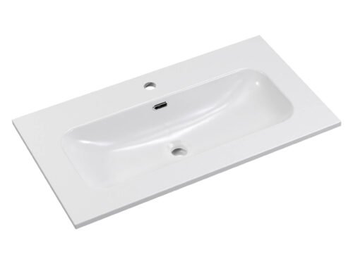 Ceramic washbasin for furniture, 80 cm, FLY E-8073-80, white glossy