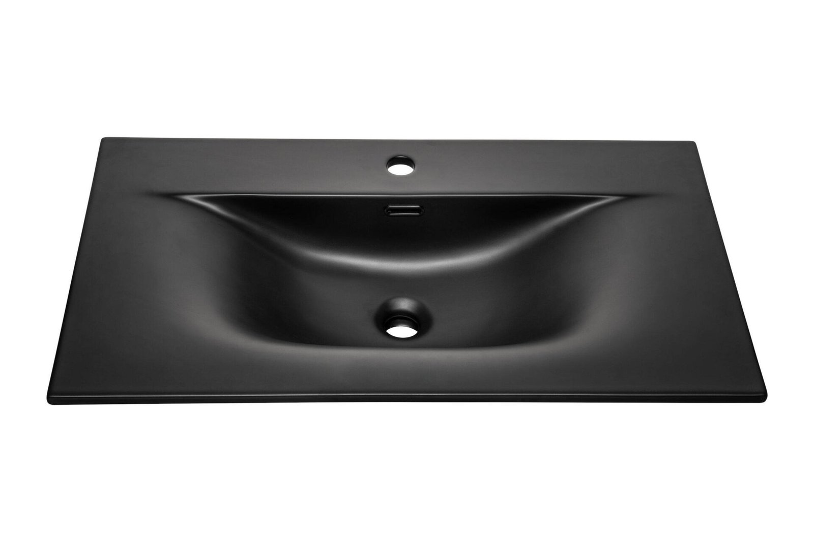 Ceramic furniture washbasin 80 cm SKY 1 BLACK MATT 80 E-8099-80 Black matt - Image 3