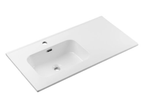 Ceramic furniture washbasin 90 cm left GO 2 90CM L DP E-8095-90L glossy white