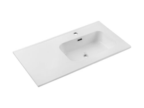 Ceramic furniture washbasin 90 cm, right, GO 2 90CM R DP E-8095-90R glossy white