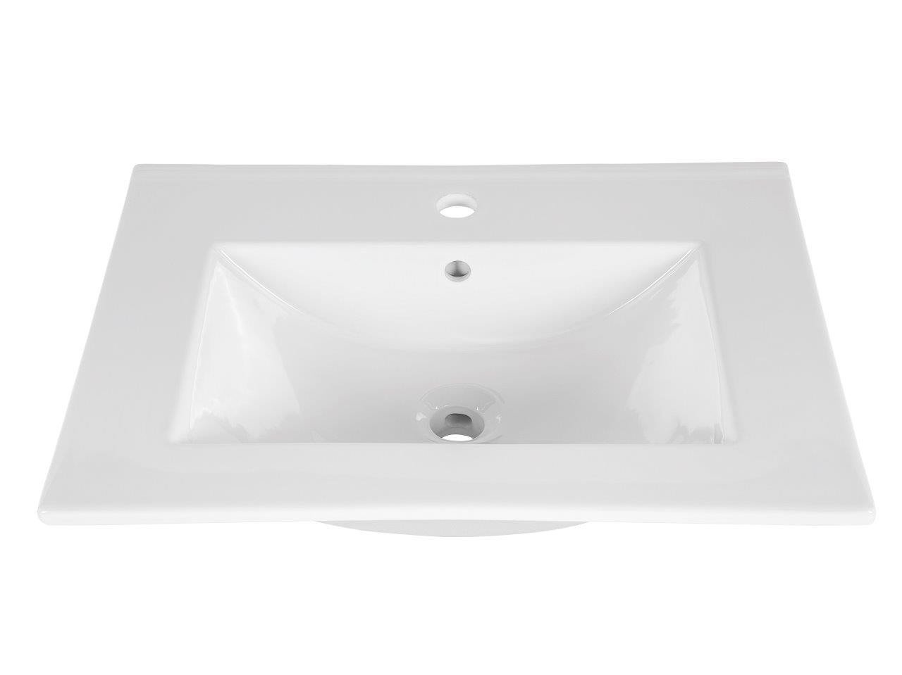 Ceramic furniture washbasin UM-CFP LAVA 60D white glossy - Image 2