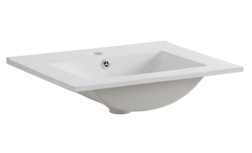 Ceramic furniture washbasin UM-CFP LAVA 60D white glossy