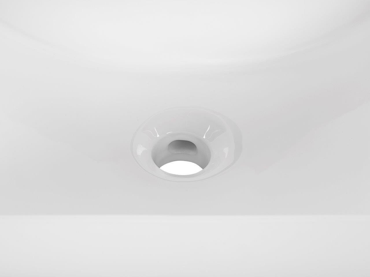 Ceramic furniture washbasin UM-CFP LAVA 60D white glossy - Image 7