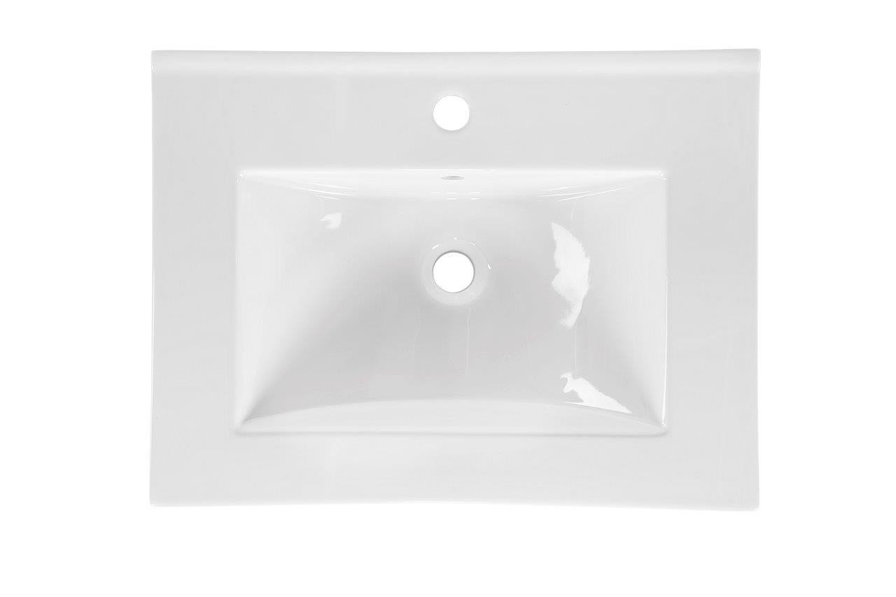 Ceramic furniture washbasin UM-CFP LAVA 60D white glossy - Image 3