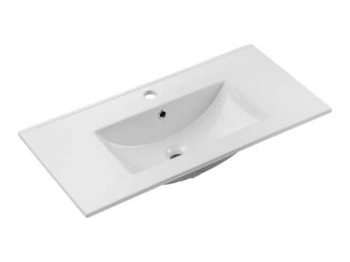 Single-bowl washbasin for furniture 8009 DANCE 80 cm, glossy white