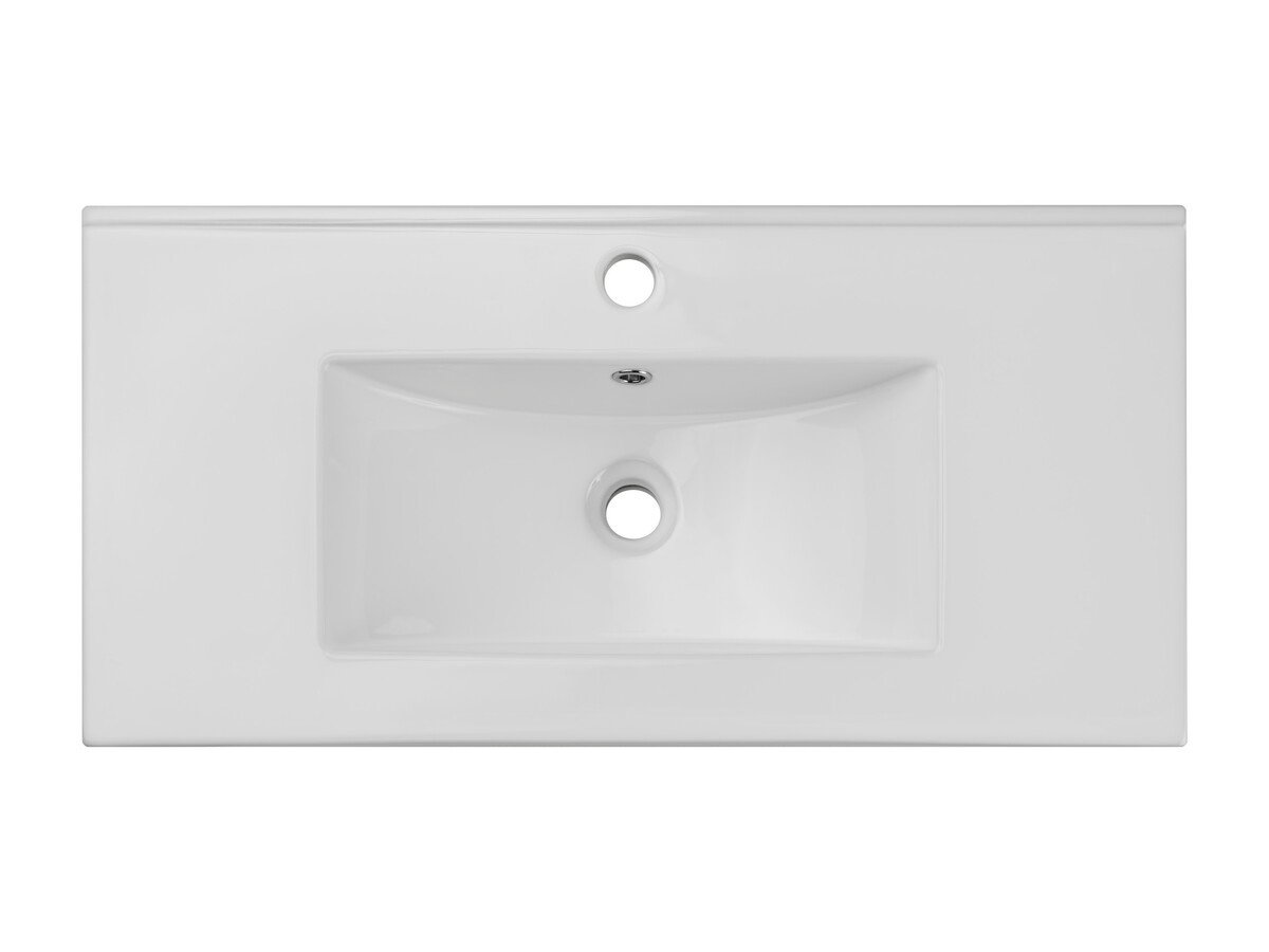 Single-bowl washbasin for furniture 8009 DANCE 80 cm, glossy white - Image 3