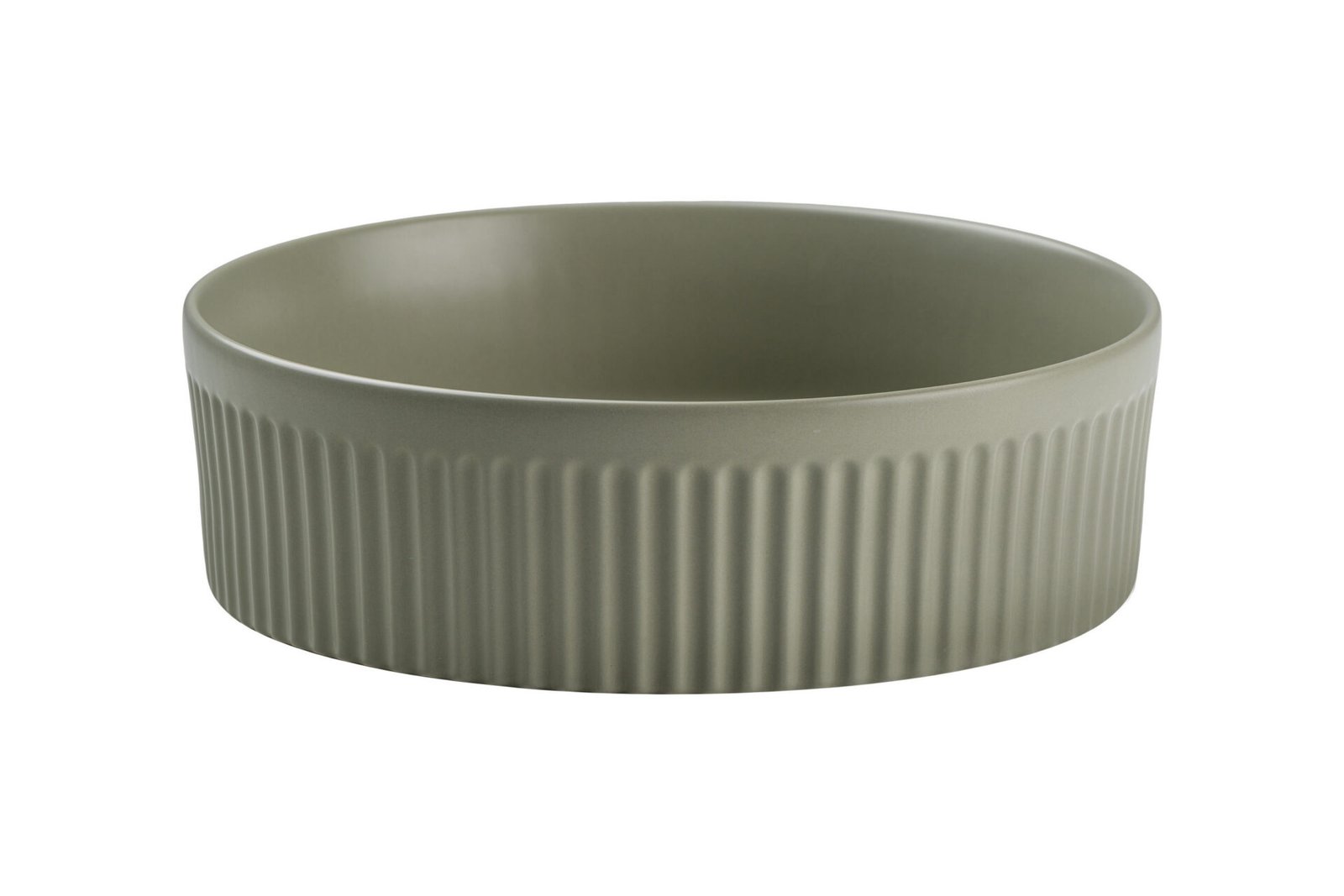 BEYOND 2 OLIVER GREEN E-6565 ceramic countertop washbasin, matte green color - Image 2