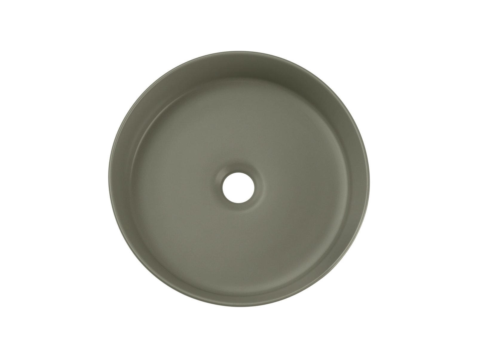 BEYOND 2 OLIVER GREEN E-6565 ceramic countertop washbasin, matte green color - Image 3