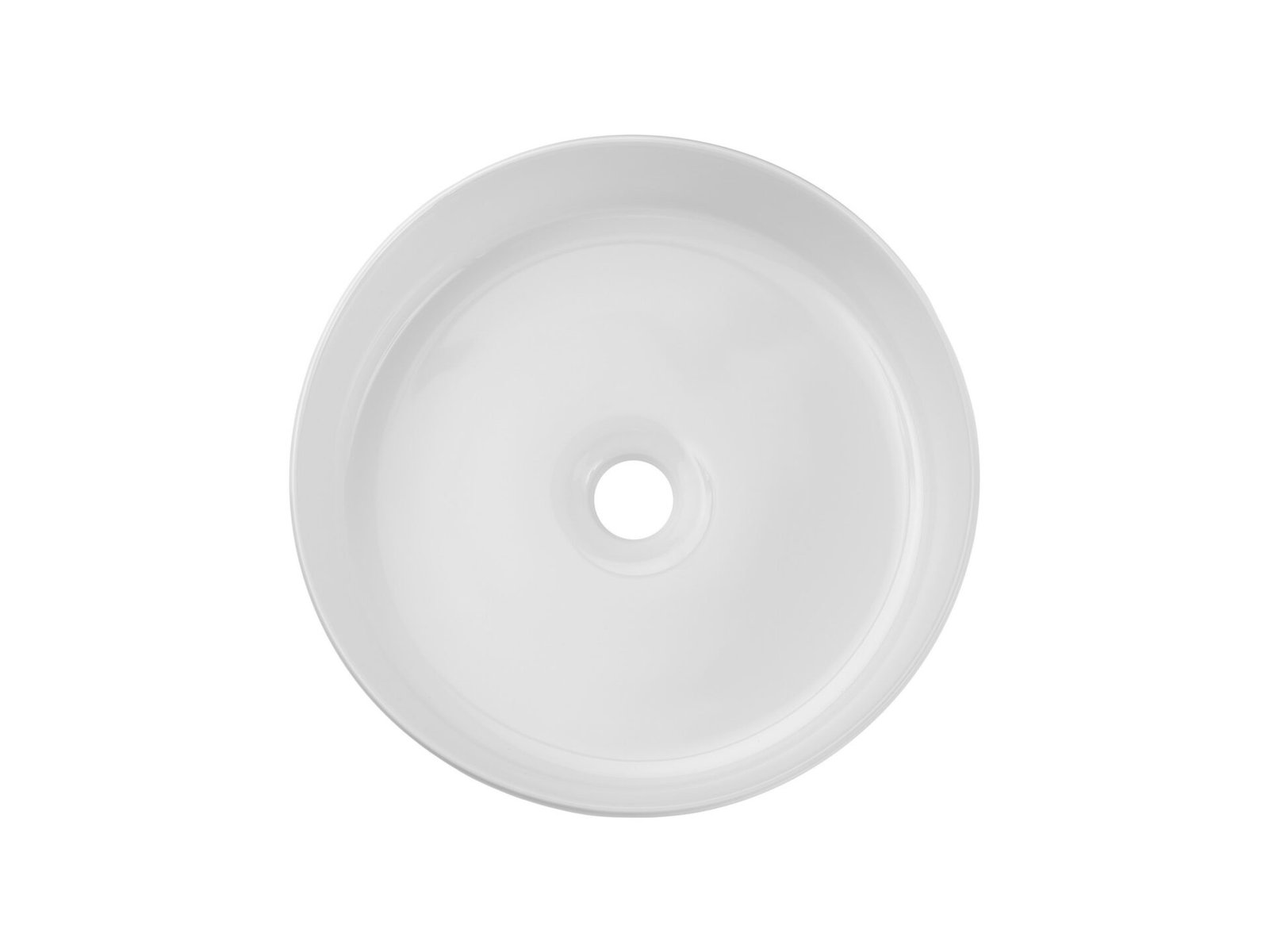 BEYOND 2 WHITE E-6565 White glossy ceramic countertop washbasin - Image 3